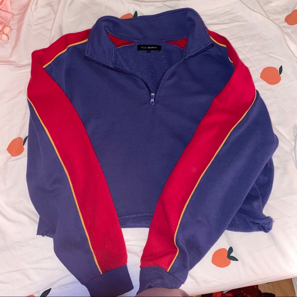 Pacsun colorblock cropped sweatshirt